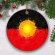  Aboriginal Flag Sun Art Christmas Ornaments