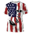  Custom name US Fishing Hook American flag shirts Fishing State