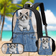  Love Cat cover Ragdoll face hair D Design Printed Backpack