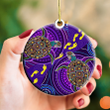  Aboriginal Purple Turtles Dreamtime Christmas Ornaments