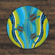  Aboriginal Blue Turtles Australia Indigenous Painting Art Circle Rug