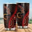  Aboriginal Decors Australian Gifts Lizard sun style Stainless Steel Tumbler Oz