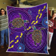  Aboriginal Decors Australian Gifts Purple Turtles Quilt SN
