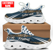  Bass fishing Sport - Blue version Custom name Clunky Sneaker Shoes