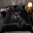  Cute Black Cat On The Night Bedding Set MH