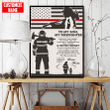  Customize Name Firefighter Poster Vertical D Printed