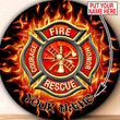 Customize Name Firefighter Circle Rug AM