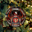  Firefighter Christmas Tree Hanging Ceramic Ornament
