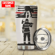 Customize Name Firefighter Stainless Steel Tumbler