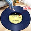  Customize Name Vinyl Record Circle Rug