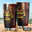  Personalized Brave Firefighter Customize Name Stainless Steel Tumbler TNA