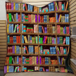  Book Lovers Library Quilt Blanket