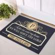 Personalized Elegant Family Home Serve The Lord Doormat .CXT