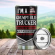  Personalized Grumpy Old Trucker Stainless Steel Tumbler