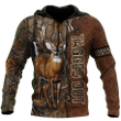  Personalized Deer Hunting D Printed Combo Hoodie + Sweatpant For Winter