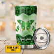 Personalized  Butterfly Green Steel Stainless Tumbler