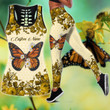  Personalized Butterfly flowers legging + hollow tank combo TR