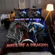  Dragon heart of a wolf, soul of a dragon bedding set