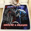  Dragon heart of a wolf, soul of a dragon quilt