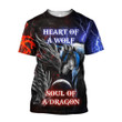  Dragon heart of a wolf, soul of a dragon t-shirt sweatpants combo