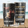  Personalized Name Grumpy Dragon Coffee Stainless Steel Tumbler