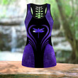 Purple dragonfly legging + hollow tank combo HAC150403 - Amaze Style™-Apparel