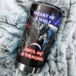  Dragon heart of a wolf, soul of a dragon stainless steel tumbler