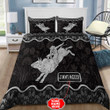 Personalized Name Bull Riding Rodeo Bedding Set Black Ver