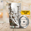  Personalized Name Bull Riding Stainless Steel Tumbler Tattoo