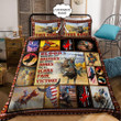  Personalized Name Bull Riding Bedding Set Rodeo Art Ver