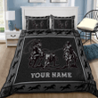  Personalized Name Bull Riding Bedding Team Roping Black