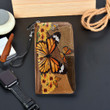  Sunflower Butterfly Printed Leather Wallet