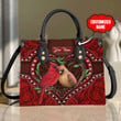  Customized Name Cardinals Couple All Over Printed Leather Handbag