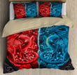  Red And Blue Dragons Bedding Set