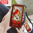  Customized Name Cardinal All Over Printed Leather Wallet