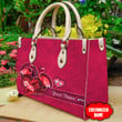  Customized Name Flamingo Printed Leather Handbag