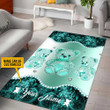  Personalized Teddy Turquoise Color Rug