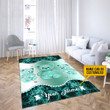  Personalized Teddy Turquoise Color Rug