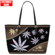  Customized Name Weed D Printed Leather Handbag SN