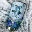  Personalized Name Blue Color Teddy Bear Stainless Steel Tumbler