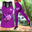  Pink Butterfly Combo Legging + Tanktop