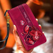  Customized Name Flamingo All Over Printed Leather Wallet