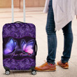  Customized Name Butterfly Printed Luggage Cover