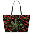  weed D Printed Leather Handbag