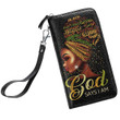Juneteenth  God Says You Are African Printed Leather Wallet