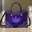  weed D Printed Leather Handbag DA