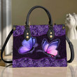  Butterfly Printed Leather Bag