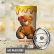  Personalized Name There Was A Girl Who Really Loved Teddy Bear All Over Printed Steel Stainless Tumbler