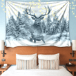  White Deer Hunting Wall Tapestry