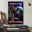  Dragon heart of a wolf, soul of a dragon Poster